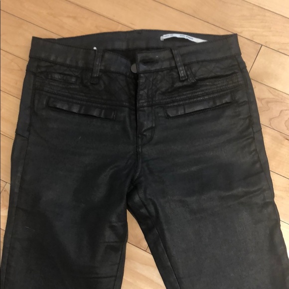 Zara black Coated pants matte shine - Picture 3 of 3